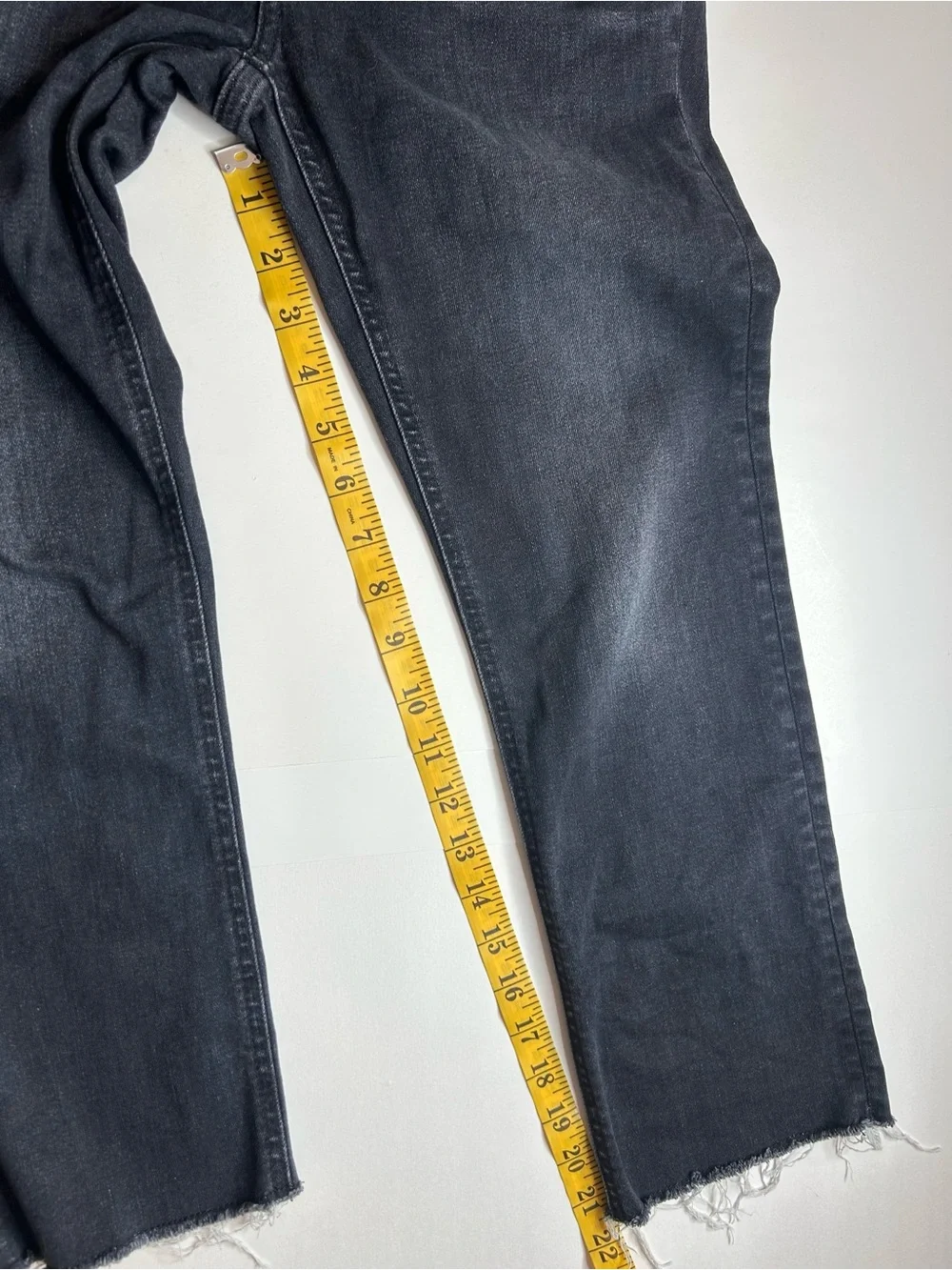 J. Crew Women’s Black Raw Hem Demi Boot Crop Jeans Dark Academia Sz 25P Preppy